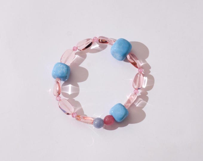 Zahnfee Geschenk-Set - Rosa Perlenarmband Verstellbar Mit Grußkarte Für Mädchen