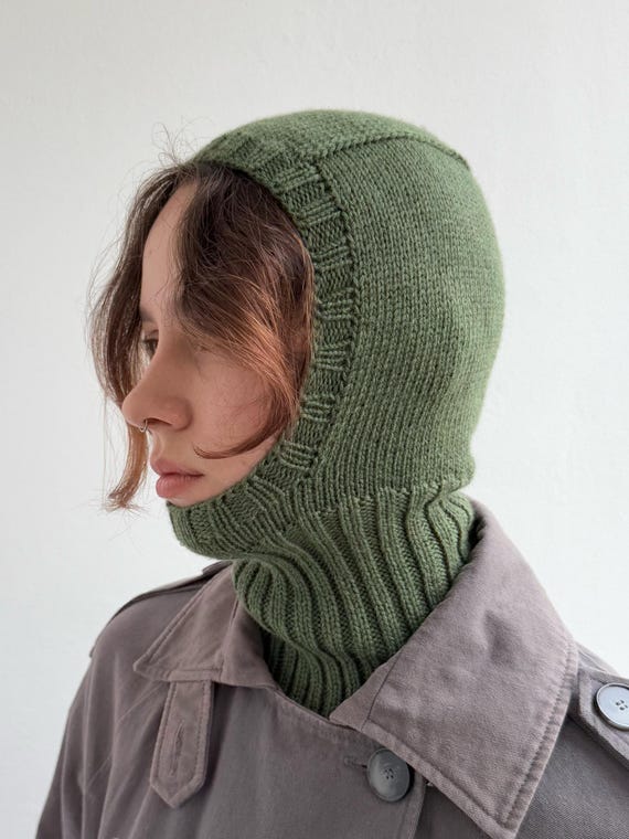 Unisex 100% Merino Wool Winter Balaclava Hooded Scarf Hat Full Face Cover Balaclava - Adult - 100% MERINO WOOL Women  main image 3