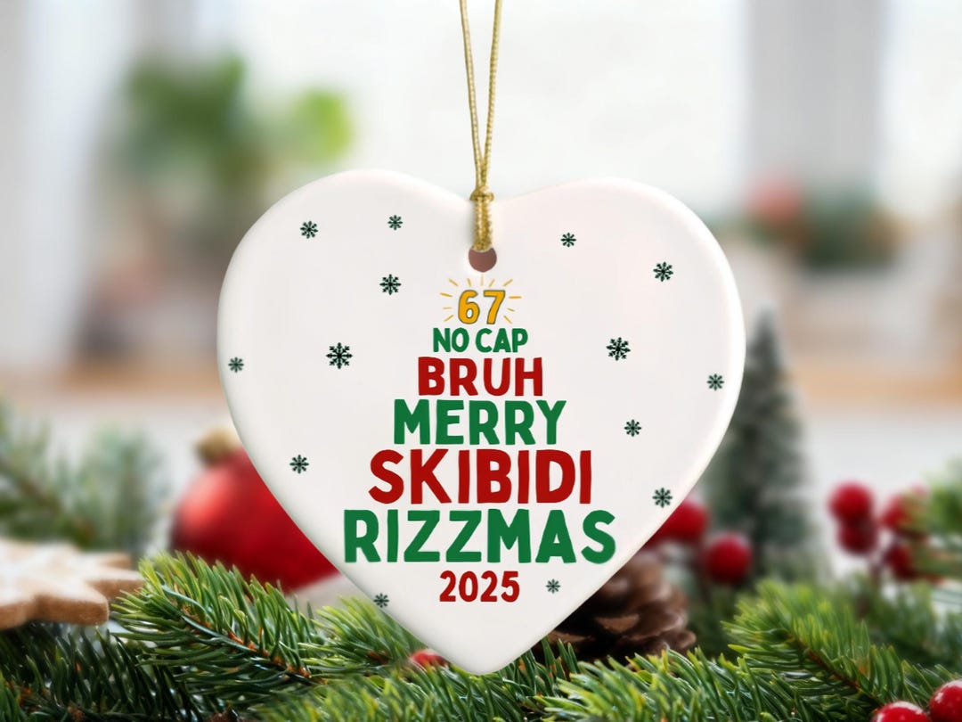 Ornament Rizz Gen Z Teen Slang Christmas Ornament, Skibidi Ohio Rizz Sigma Toilet ...