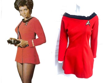 STAR TREK NEXT GENERATION ~ LADIES RED JUMPSUIT XS 6-8