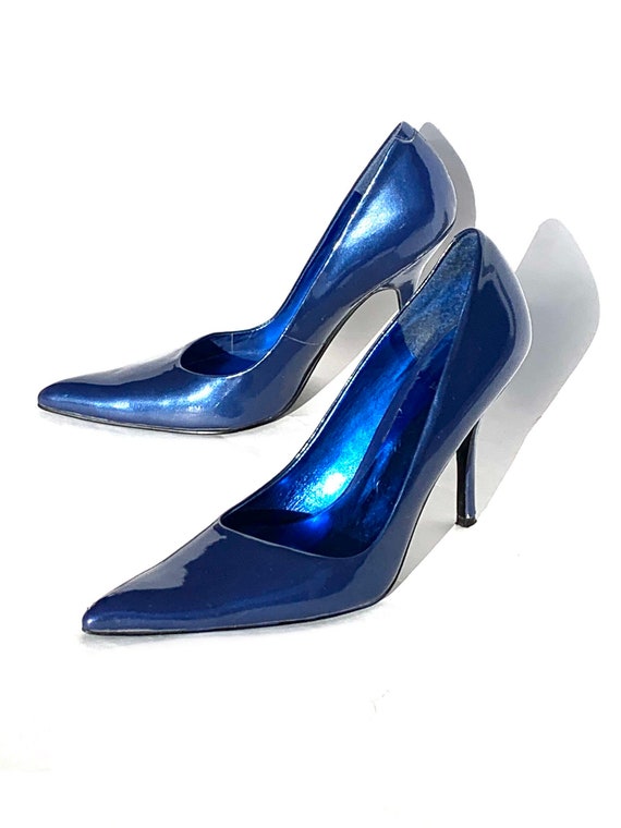 electric blue stilettos