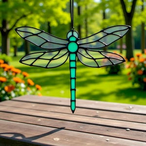 Mönster för trollsländamålning, nybörjarmall, Pdf Svg Png, fönstersolfångare, DIY