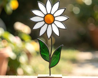 Daisy Glasmalerei-Muster, Blumenkunst (Digitaler Download)