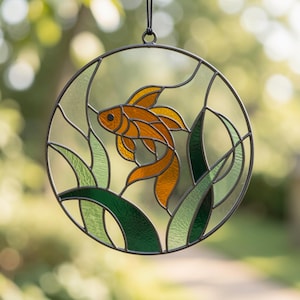 金魚のステンドグラス図案 デジタルダウンロード - Etsy 日本