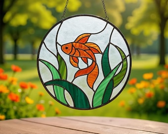 金魚のステンドグラス図案 デジタルダウンロード - Etsy 日本