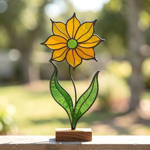 Cosmos stained glass pattern, beginner flower stand template, PDF SVG PNG, easy suncatcher