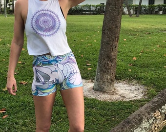 Sailboat Yoga Shorts