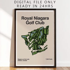 Custom Golf Gift for Golfing, Golf Course Map Gifts for Dad Golfer, Golf Poster Gifts, Golf Wall Art, Royal Niagara Golf Club, Golf Lover