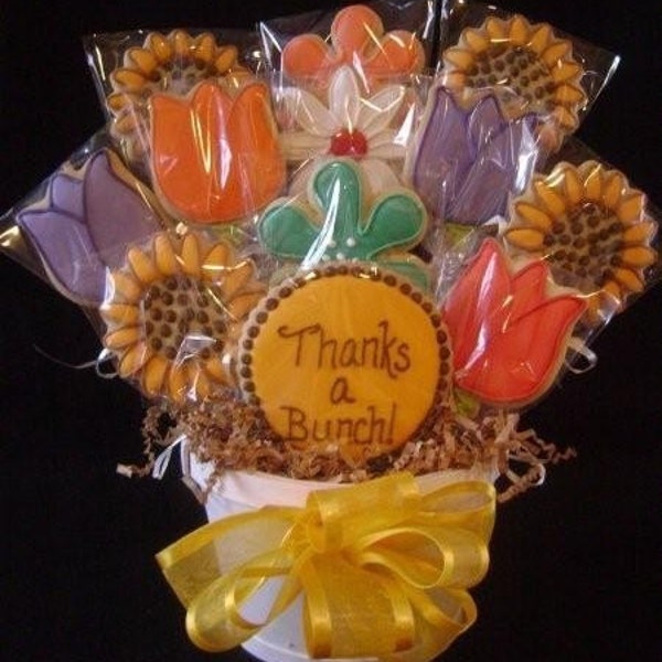Flower Cookie Bouquet - Thank You