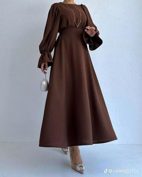 Casual Ramadan Dress Sewing Pattern,slamic Clothing Desing,long Sleeve  Maxi Linen Holiday Dress - Etsy