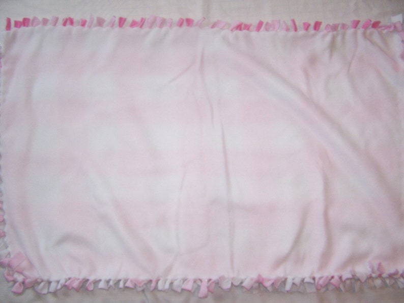 No Sew Pink and White Checkered Blanket Etsy