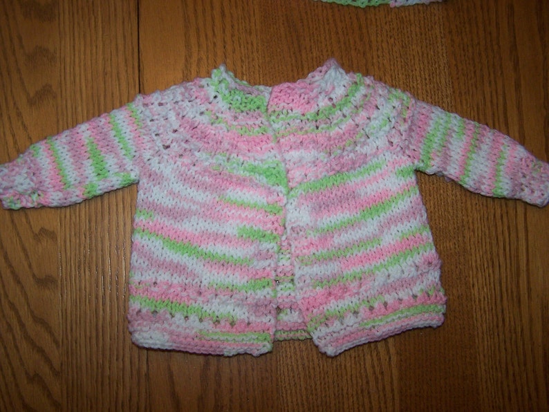 Pastel Newborn Sweater and Hat Set Etsy