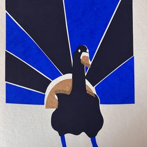 CARTOLINA DELL'OCA Serigrafia in edizione limitata su carta disegnata e stampata da Julia Rahne