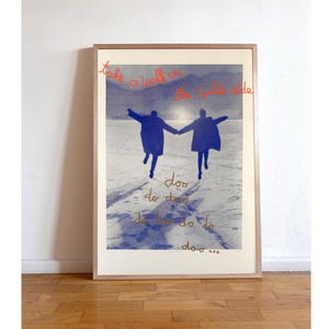 TAKE A WALK on the wild side Silkscreen limited edition paperart styled and printed by Julia Rahne
