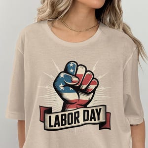 Vaterländisches Labor Day Shirt: USA Flagge, weiches Baumwollgemisch