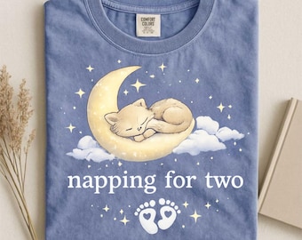 Comfort Colors® Napping For Two Pregnancy Announcement Shirt, Pregnancy Gift, Mom To Be Shirt, Baby Shower Gift