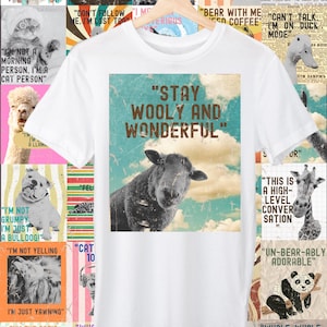 Stay Wooly Sheep T-Shirt - Funny Pun Tee - Unisex