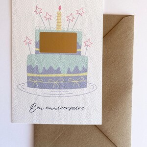 Carte d’anniversaire à gratter – Message secret personnalisé – Bon pour… – Idée cadeau originale – Papeterie artisanale