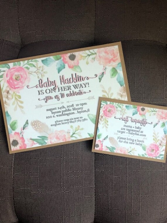 Rustic Baby Girl Shower Invitation Il_570xn