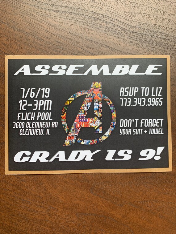 AVENGERS Invitation Il_570xn