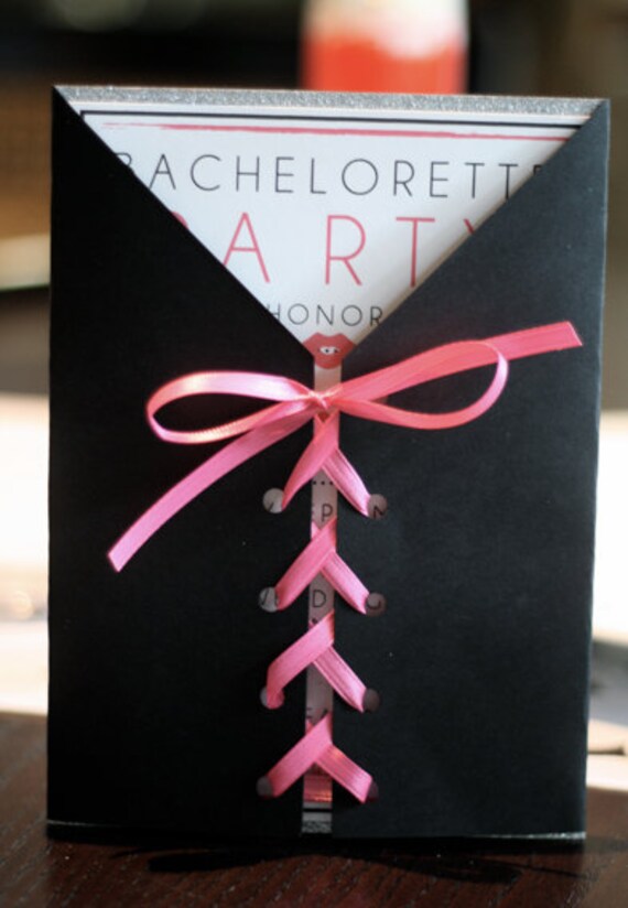 CUSTOM Corset Bachelorette Invitation Il_570xn