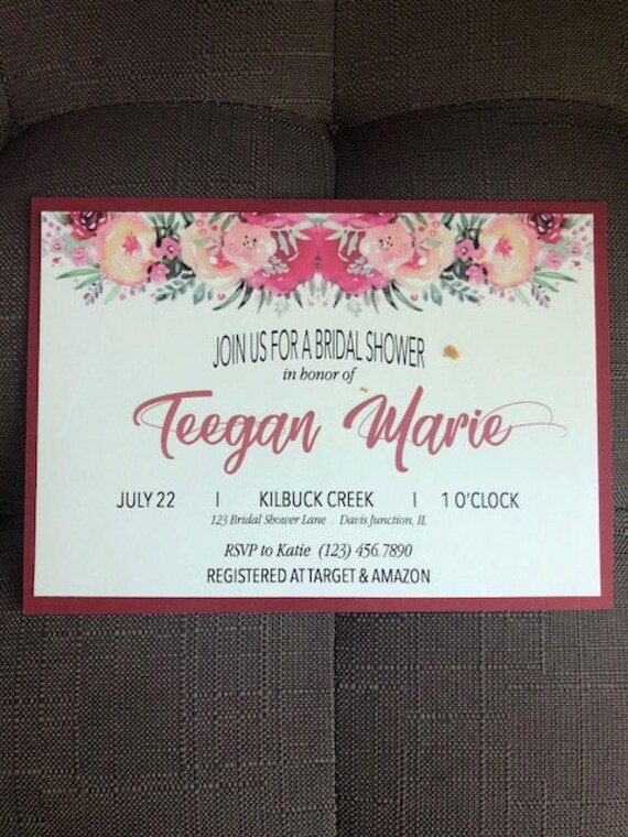 Floral Bridal Shower Invitation Il_570xn