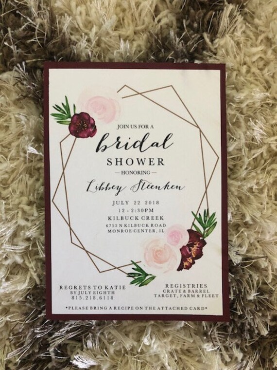 Floral Geometric Bridal Shower Invitation Il_570xn