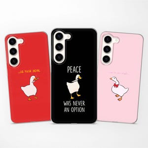 Funny Goose Phone Case Cute Duck Cover fits Samsung S25 S24 S23 S22 S21 fit Samsung A56 A55 A54 A53 A52s A36 A35 A16 A15