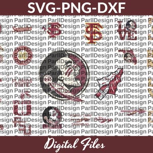 File SVG Seminoles, file di taglio per Cricut Silhouette, bundle SVG, università, college, basket, download immediato
