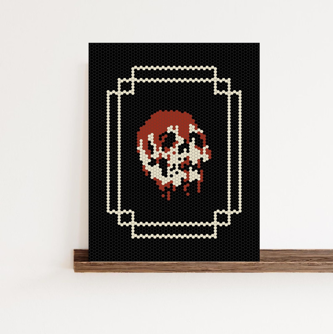 Vintage Halloween Print: Bleeding Skull Bistro Mosaic Tile (digital ...