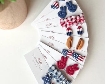 Red White & Blue Studs | Patriotic Stud Earrings