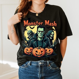 Monster Mash – Retro Halloween Sublimation Design | Spooky Vintage Horror PNG & PDF | Classic Monster Clipart for Shirts | Instant Download