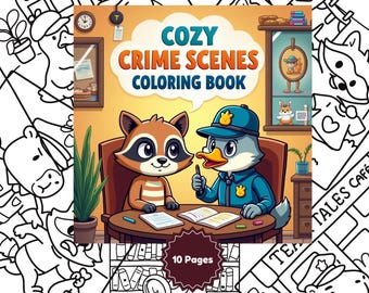 Libro para colorear de los asesinos en serie más adorables: Humor negro y crímenes reales (Descarga instantánea en PDF)