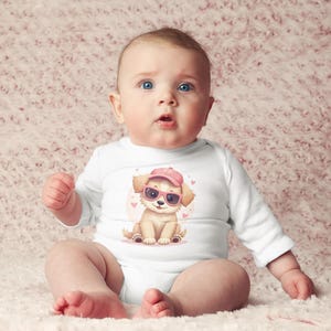 Dog Portrait Baby Onesie: Custom Puppy Gift (PNG, SVG, PDF Digital Download