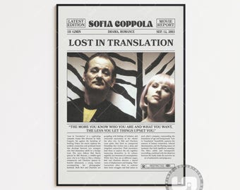 Lost in Translation Movie Poster: Sofia Coppola Retro Art Print