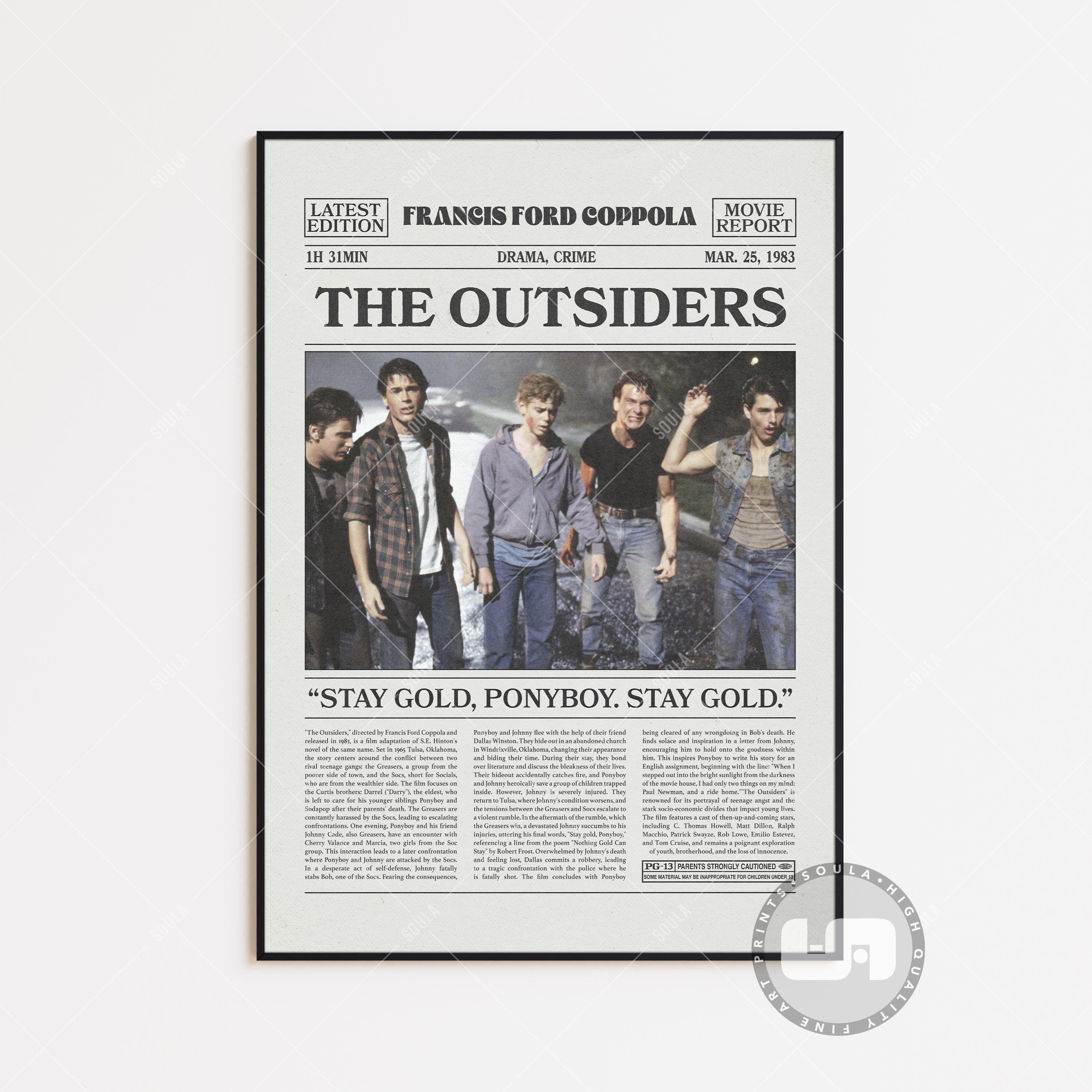 T-Shirt Uomo Retro Topolino - Ispirata Al Film The Outsiders - Stile Vintage Anni '80