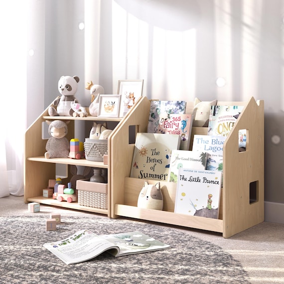 Montessori Shelf Set: Birch Toddler Book & Toy Storage