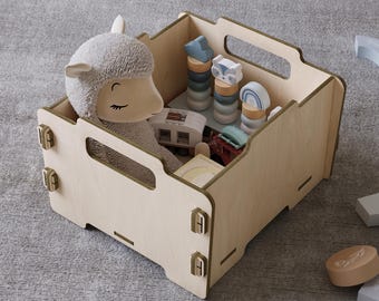 Gepersonaliseerde speelgoedopbergdoos multiplex - opberger montessori kinderkamer
