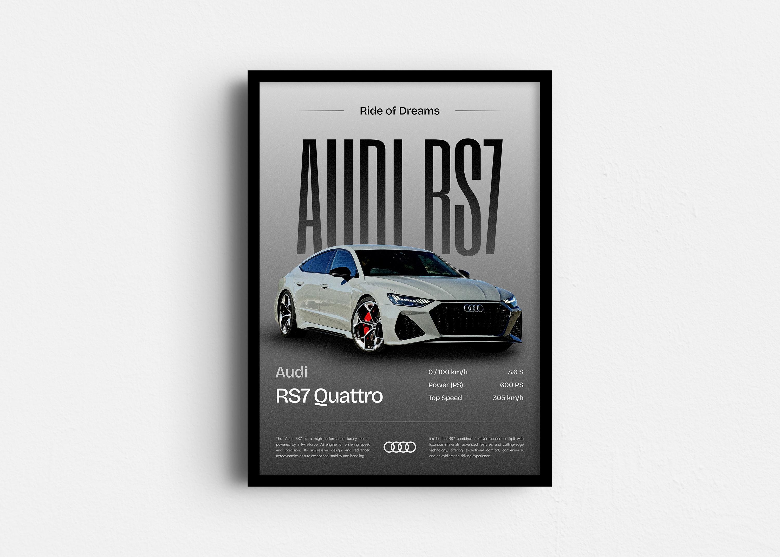 Impresión del Audi RS 7, Audi RS7, Decoración de coches, Impresión digital de coches, Póster de hipercoche, Impresión de supercoche, Impresión artística, Póster de coches, Decoración del hogar, Decoración de paredes