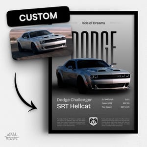 Póster de coche personalizado, ilustración de coche personalizada, arte mural de vehículo personalizado, regalo de coche personalizado, regalo para amantes de los coches, regalo para él