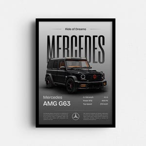 Mercedes G63 Poster, Luxury SUV Wall Art, AMG G Wagon Print, Off-Road 4x4 Car Decor, Modern Automotive Artwork for Garage, Office, Poster
