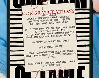 Capitanes de mesa, boda