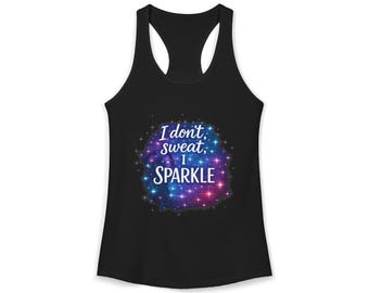 Sparkle Racerback Tank Top: Women's Inspirational Workout Shirt