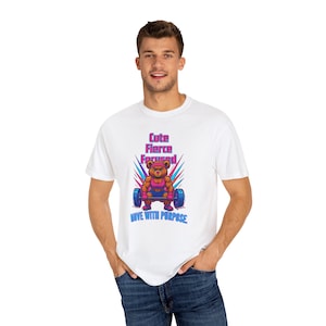 Cute Fierce Focused Gym T-Shirt | Motivational Fitness Tee, Workout Apparel, Unisex Gift, Exercise Shirt, Fitness Motivation Clothing