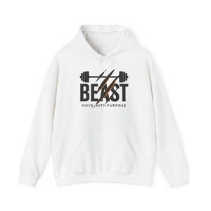 Gym Workout Hoodie Design Beast Mode Training Wear Unisex Gym Attire For Weightlifting Apparel Cotton Blend Activewear Fitness Motivation