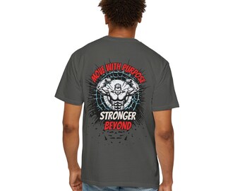 Stronger Beyond Tshirt, Gym Motivation Shirt for Men, Strength Training T Shirt, Workout Tee, Fitness apparel, Motivational Shirt