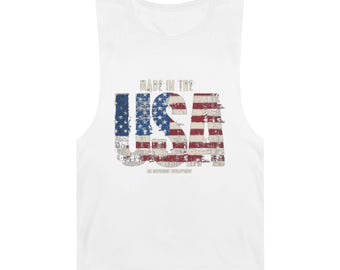 USA Flag Tank Top: Patriotic Americana Sleeveless Tee