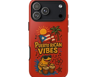 IPhone Case, Tough Phone Cover with Puerto Rican Vibes, Puerto Rico Flag, Protective Case, Unique Gift, Personalized Phone Accessory