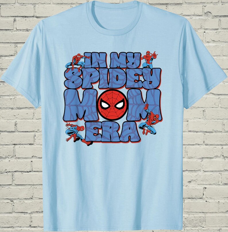 Camiseta de Spidey para mamá, camiseta de superhéroe de cómic, regalo del Día de la Madre para la esposa, camiseta gráfica "En mi era", ropa para padres geeks imagen 5