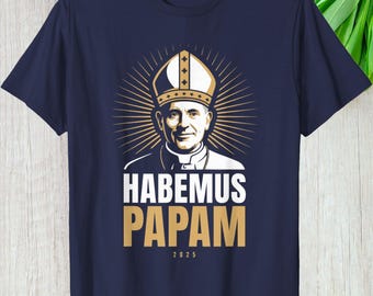 Camiseta Habemus Papam 2025, regalo personalizado para la elección del Papa en Roma, Vaticano, Papa León XIV de Estados Unidos, primer Papa de Estados Unidos, diseño inspirado en Prevost